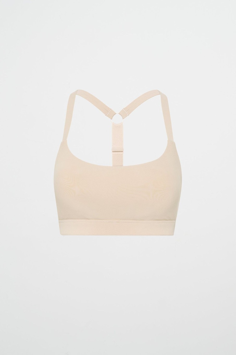 Tops Aje ATHLETICA | Ribbed Sports Bra 376 Latte Beige