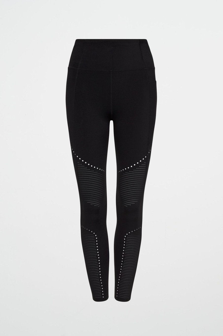 Bottoms Aje ATHLETICA | High Rise Perforated 7/8 Legging 227 Black/Reflective