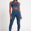 Bottoms Aje ATHLETICA | High Rise Logotape Full Length Legging 208 Midnight Blue/Steel Blue