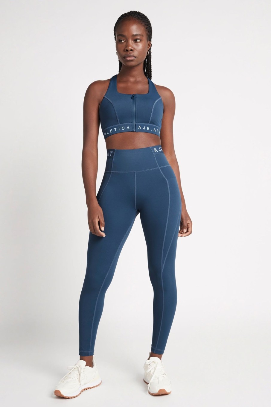 Bottoms Aje ATHLETICA | High Rise Logotape Full Length Legging 208 Midnight Blue/Steel Blue