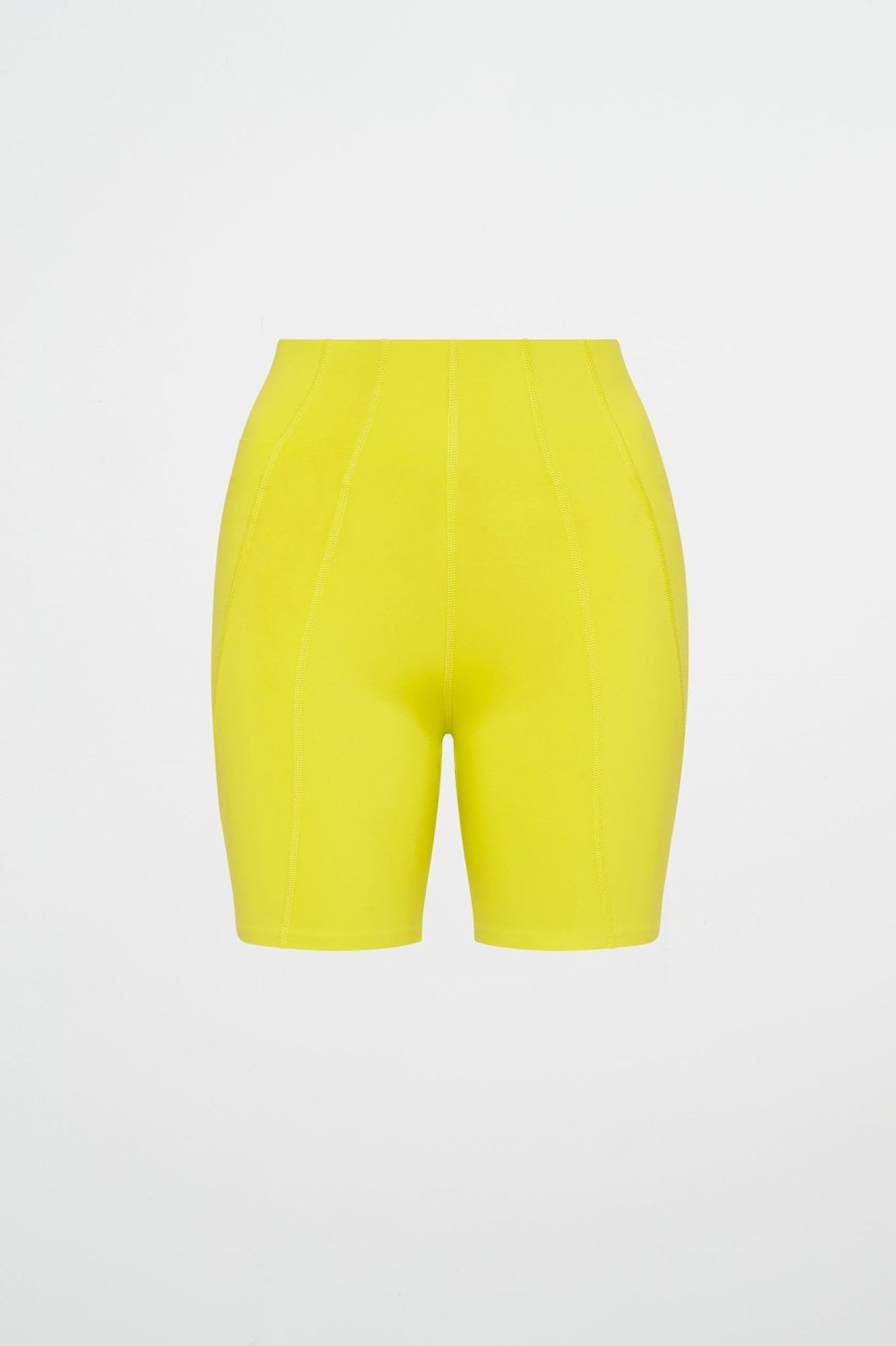 Bottoms Aje ATHLETICA | High Rise Mid Length Bike Short 615 Citrus Yellow