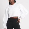 Outerwear Aje ATHLETICA | Cropped Embossed Logo Crew Jumper 413 White