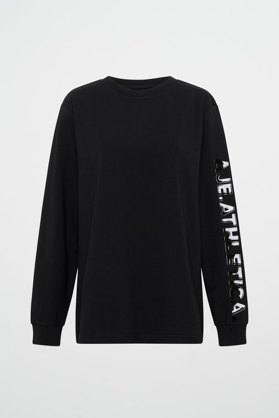 Outerwear Aje ATHLETICA | Light Weight Logo Crew Jumper 127 Black