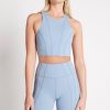 Tops Aje ATHLETICA | Cross Back Crop Top 316 Steel Blue