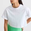 Tops Aje ATHLETICA | Pinstripe Crop Tee 105 White Marine Green