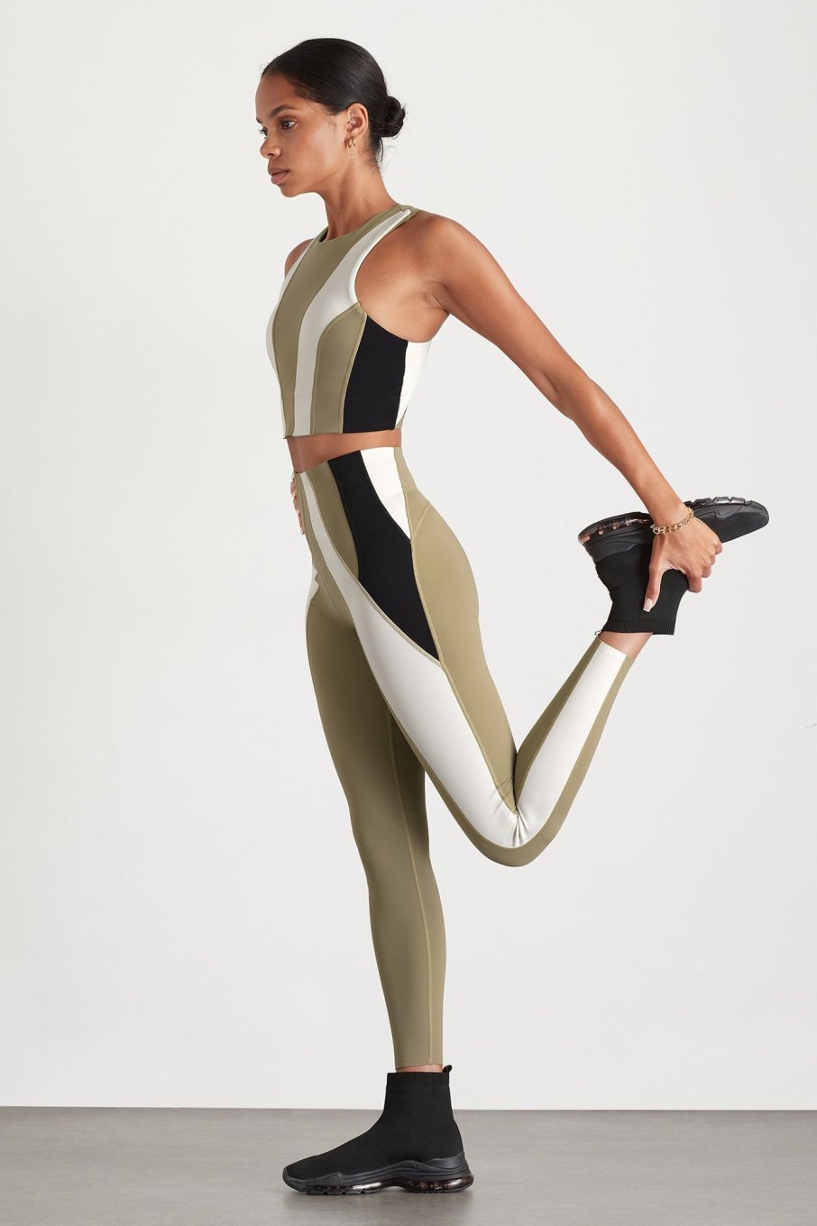 Bottoms Aje ATHLETICA | Panelled Legging 211 Soft Khaki Multi