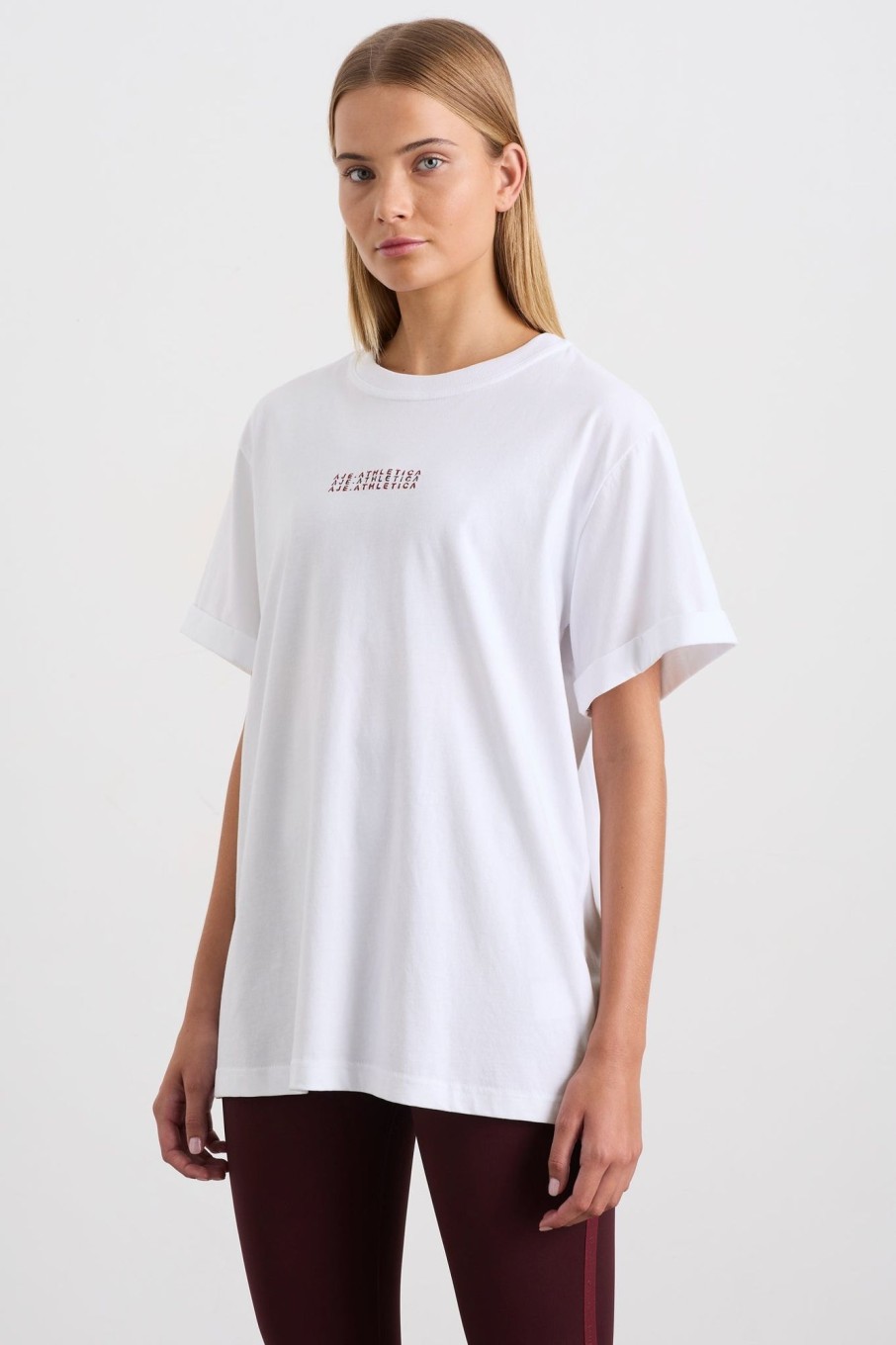 Tops Aje ATHLETICA | Boyfriend Tee 102 White