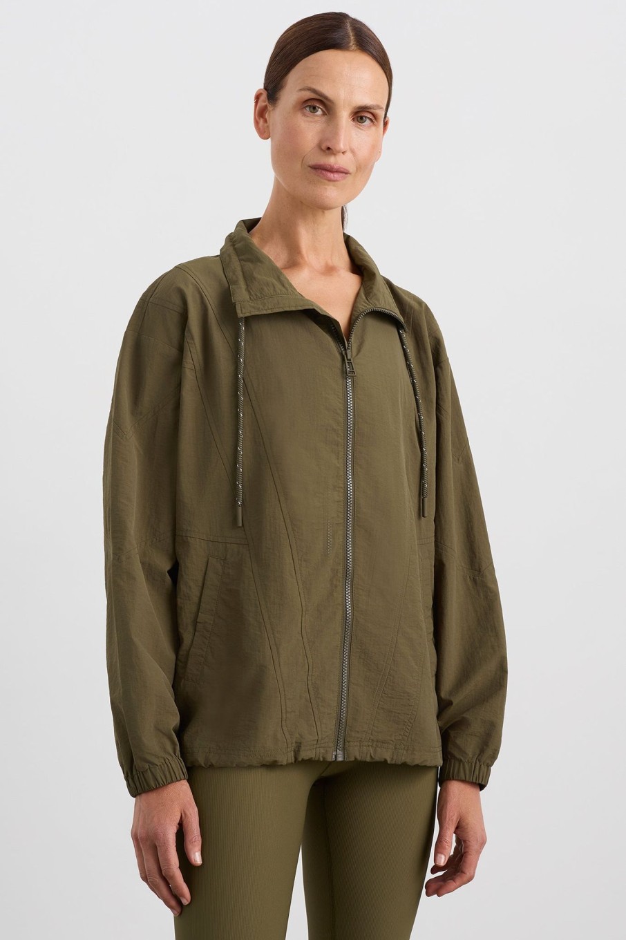 Outerwear Aje ATHLETICA | Panelled Spray Jacket 784 Deep Khaki