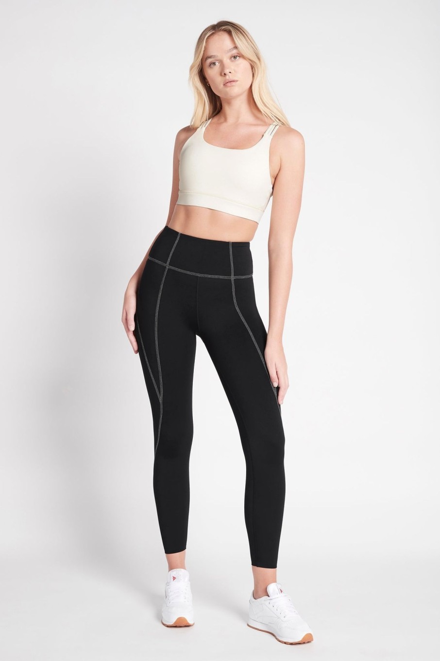 Bottoms Aje ATHLETICA | High Rise Full Length Legging 215 Black/Light Ivory