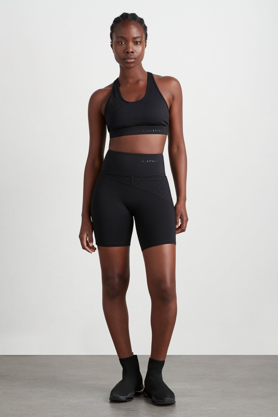 Bottoms Aje ATHLETICA | Quilted Mid Length Short 629 Black