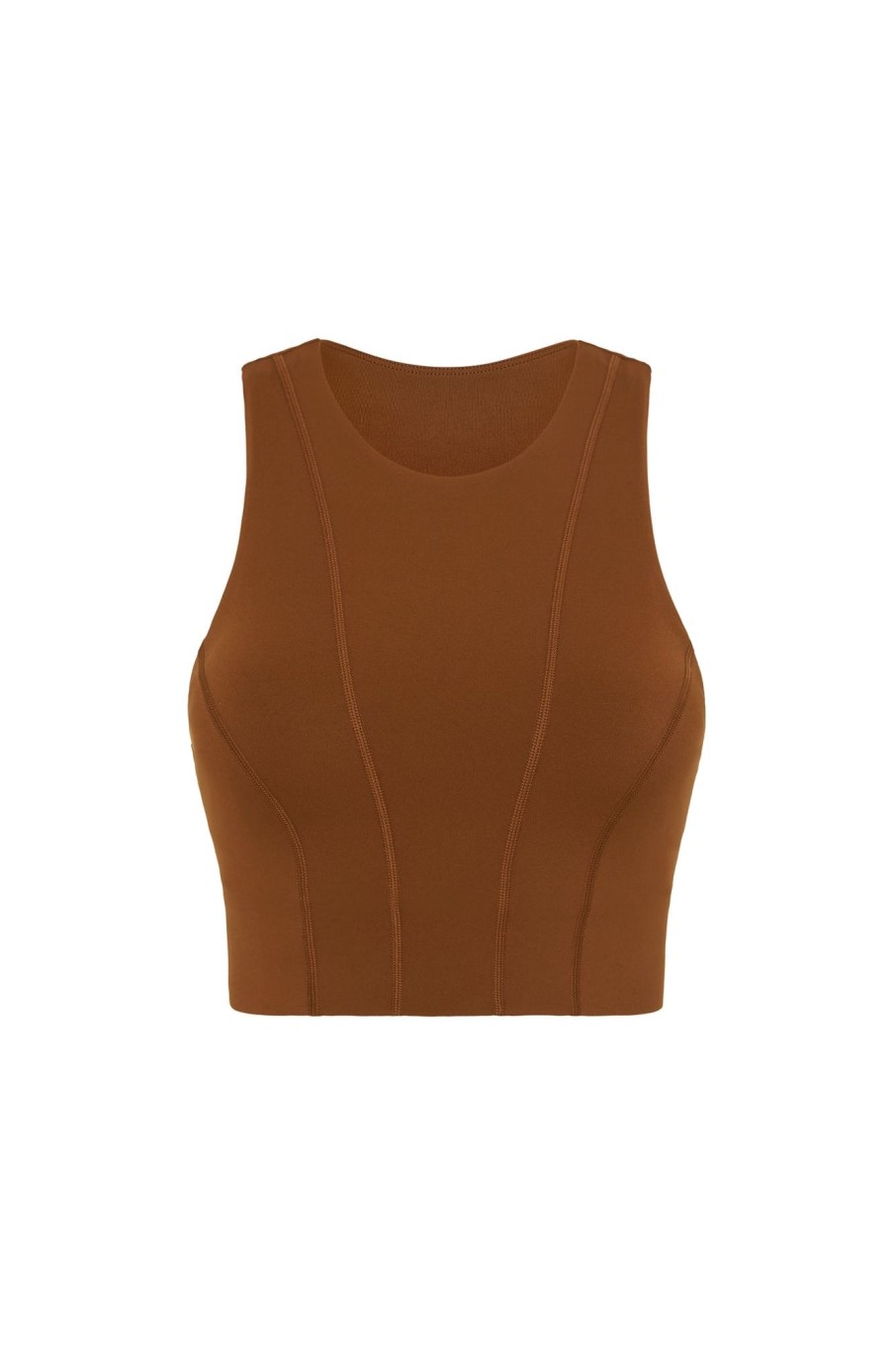 Tops Aje ATHLETICA | Cross Back Crop Top 316 Coffee/Gold