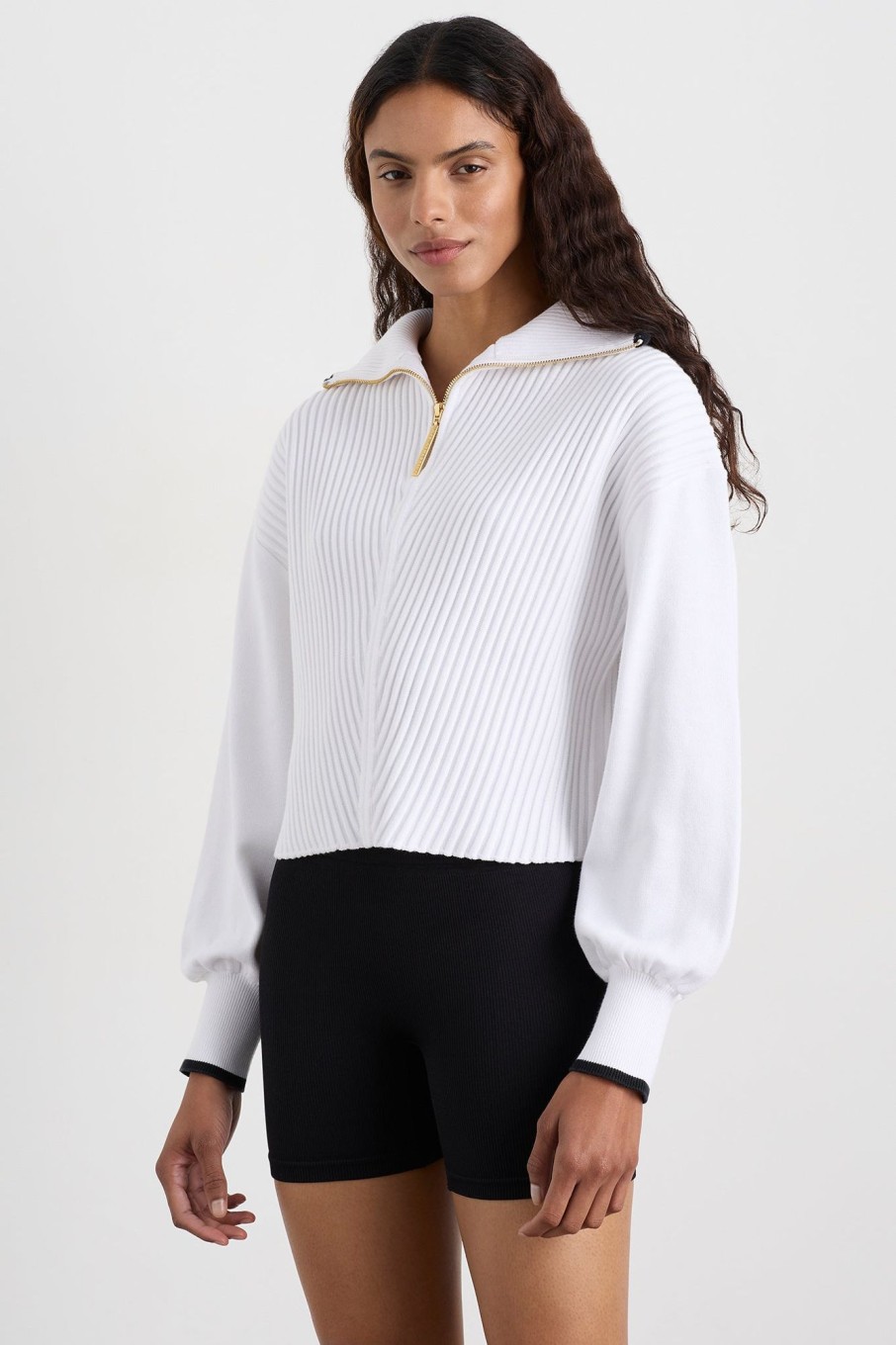 Outerwear Aje ATHLETICA | Cropped Ottoman Knit 414 White