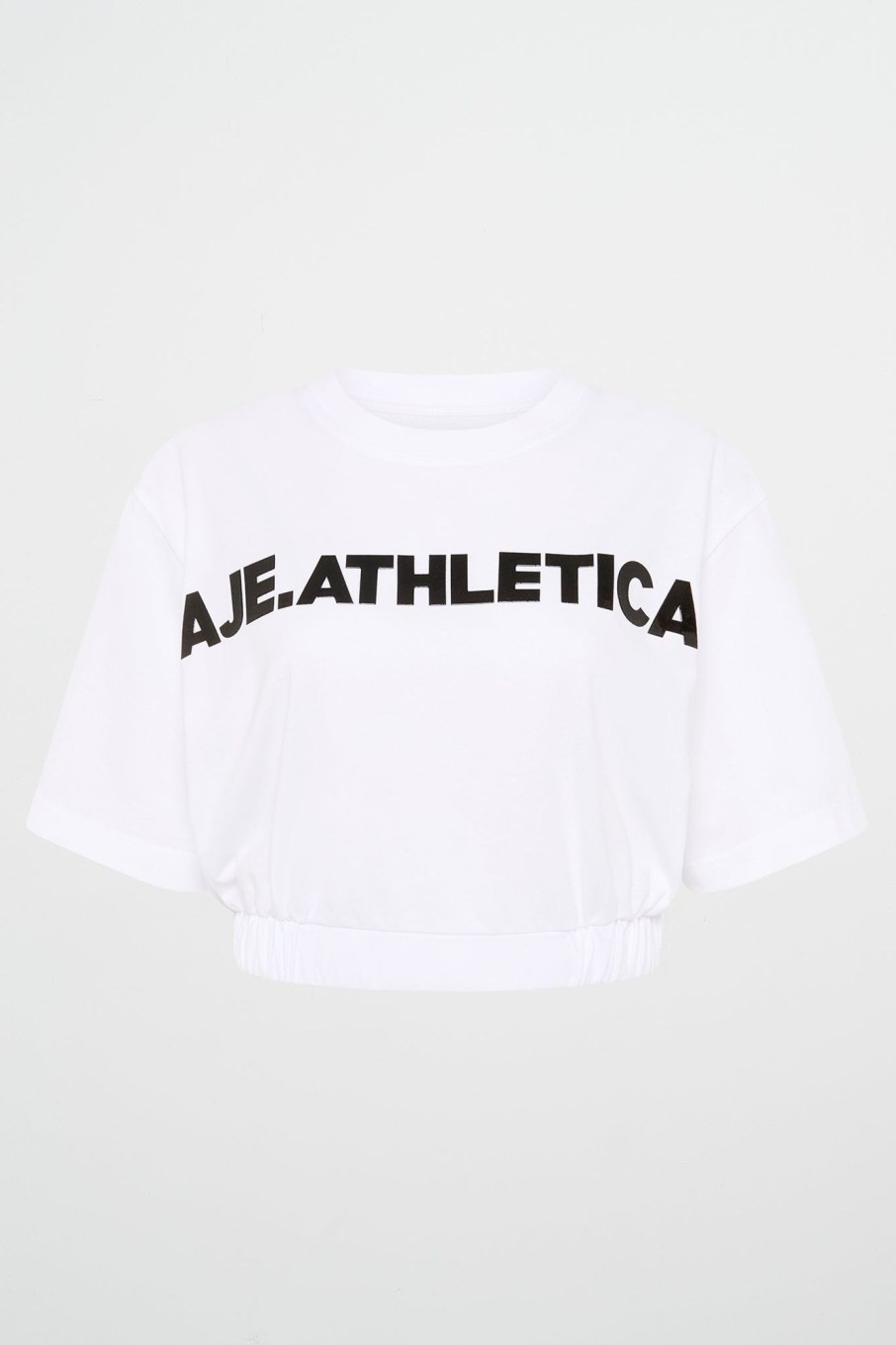 Tops Aje ATHLETICA | Elasticated Logo Crop Tee 105 White