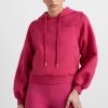 Outerwear Aje ATHLETICA | Quilted Logo Scuba Hoodie 418 Berry