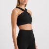 Tops Aje ATHLETICA | Cross Neck Sports Crop 384 Black