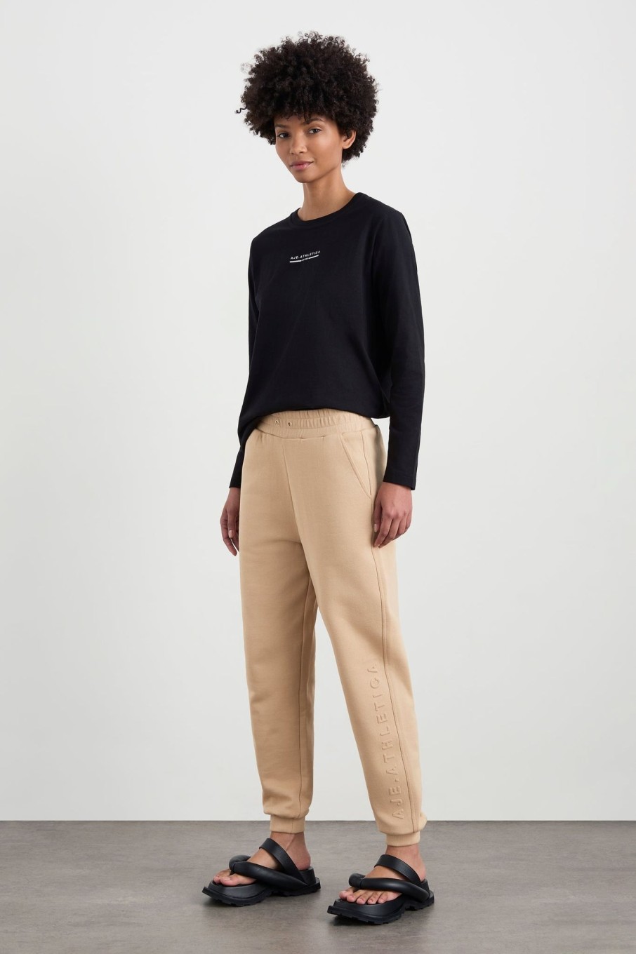 Bottoms Aje ATHLETICA | Relaxed Track Pants 508 Biscotti Beige