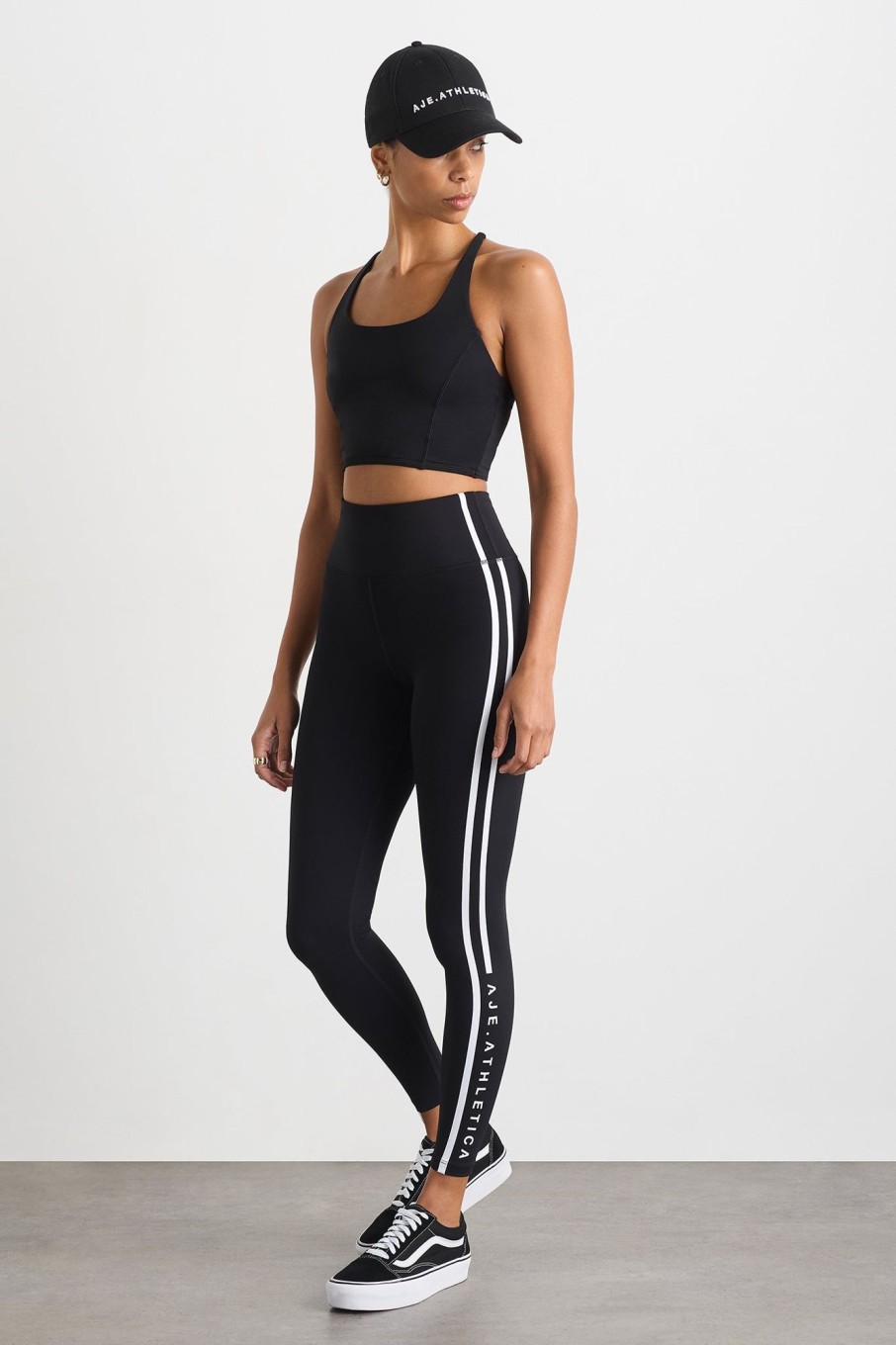 Bottoms Aje ATHLETICA | Stripe Full Length Legging 232 Black/White