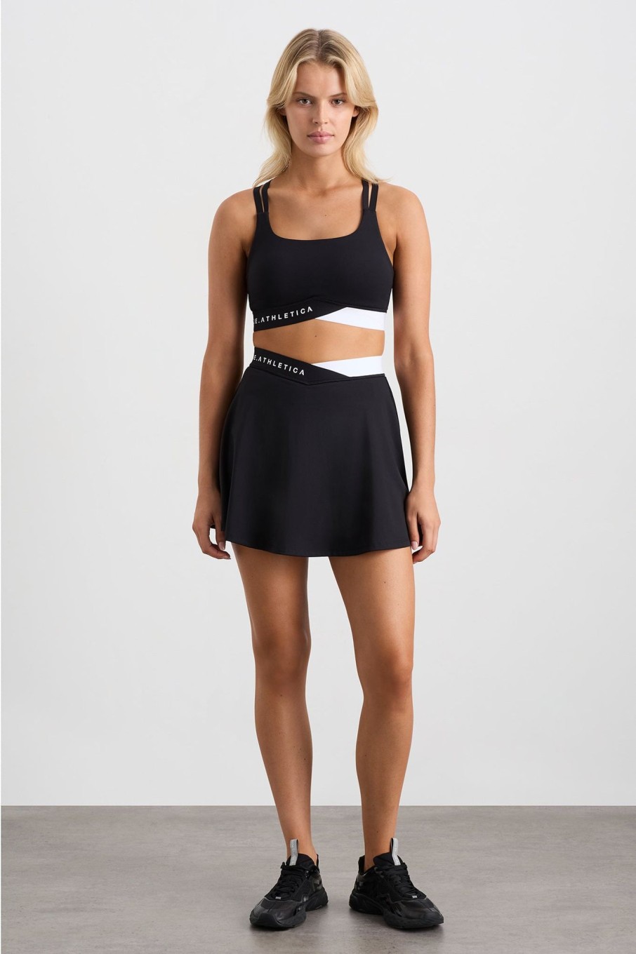 Bottoms Aje ATHLETICA | Cross Over Tennis Skirt 639 Black/White