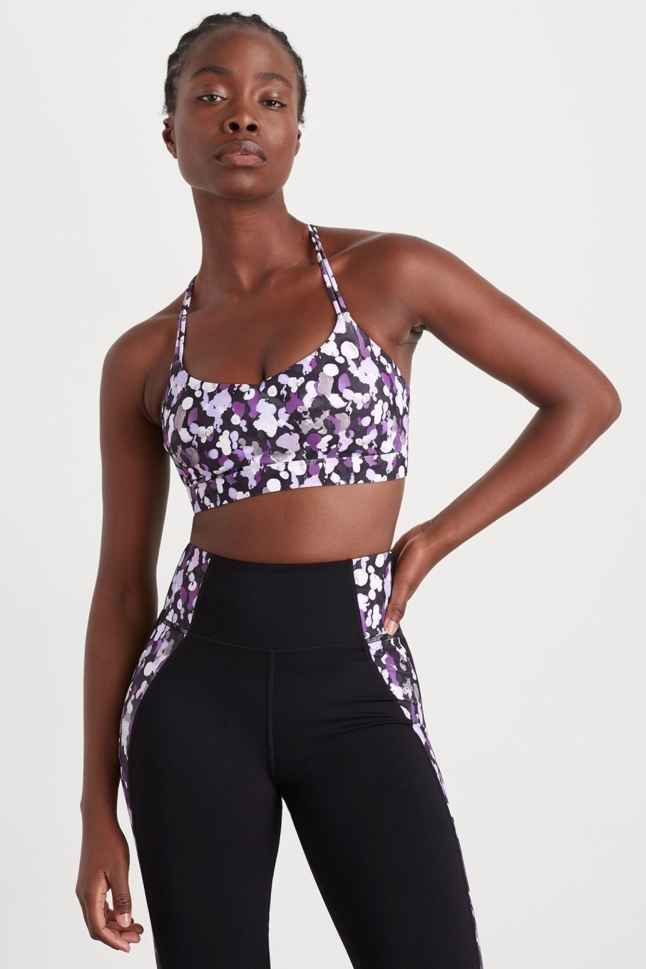 Tops Aje ATHLETICA | Braided Strappy Sports Bra 334 Lavender Painted Freeform