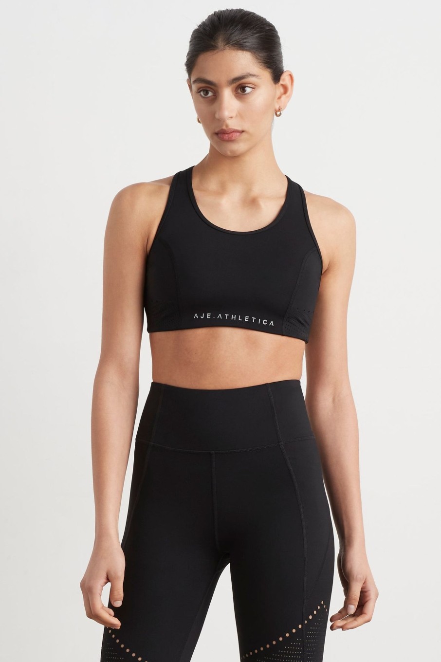 Tops Aje ATHLETICA | Perforated Racer Sports Bra 339 Black/Reflective