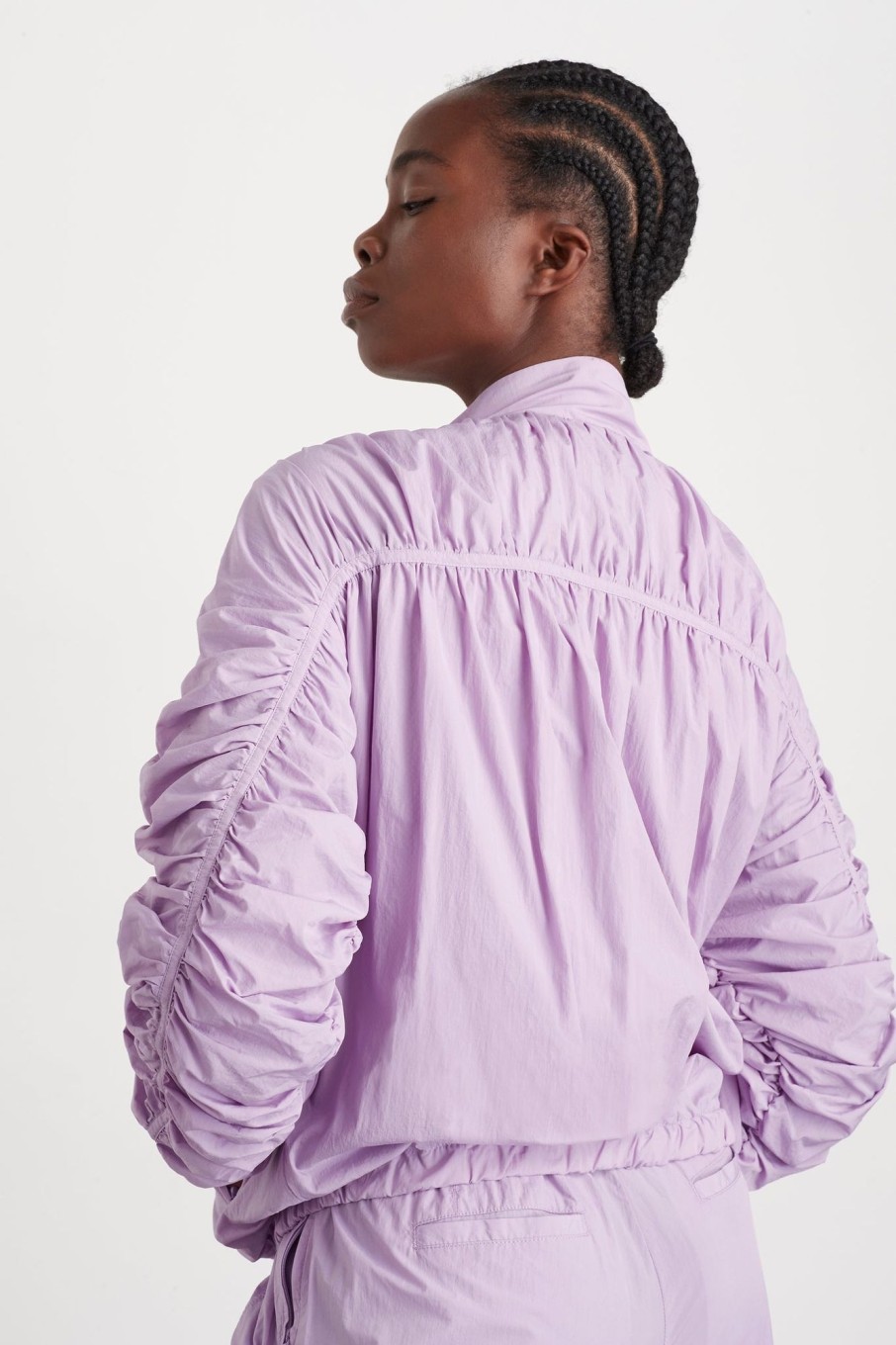 Outerwear Aje ATHLETICA | Ruched Hood Spray Jacket 736 Lavender