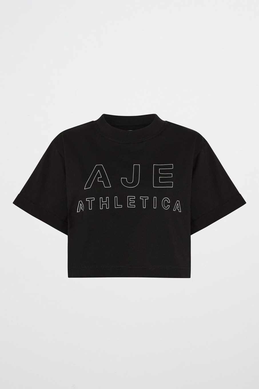 Tops Aje ATHLETICA | Block Logo Cropped Tee 105 Black/White