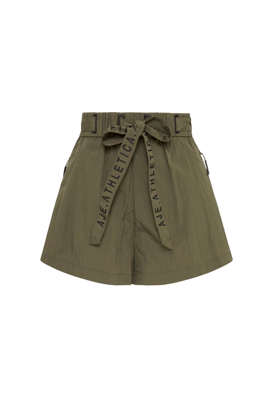 Bottoms Aje ATHLETICA | High Waisted Belted Shorts 608 Khaki