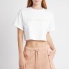 Tops Aje ATHLETICA | Cropped Signature Logo T-Shirt 104 White/Sand