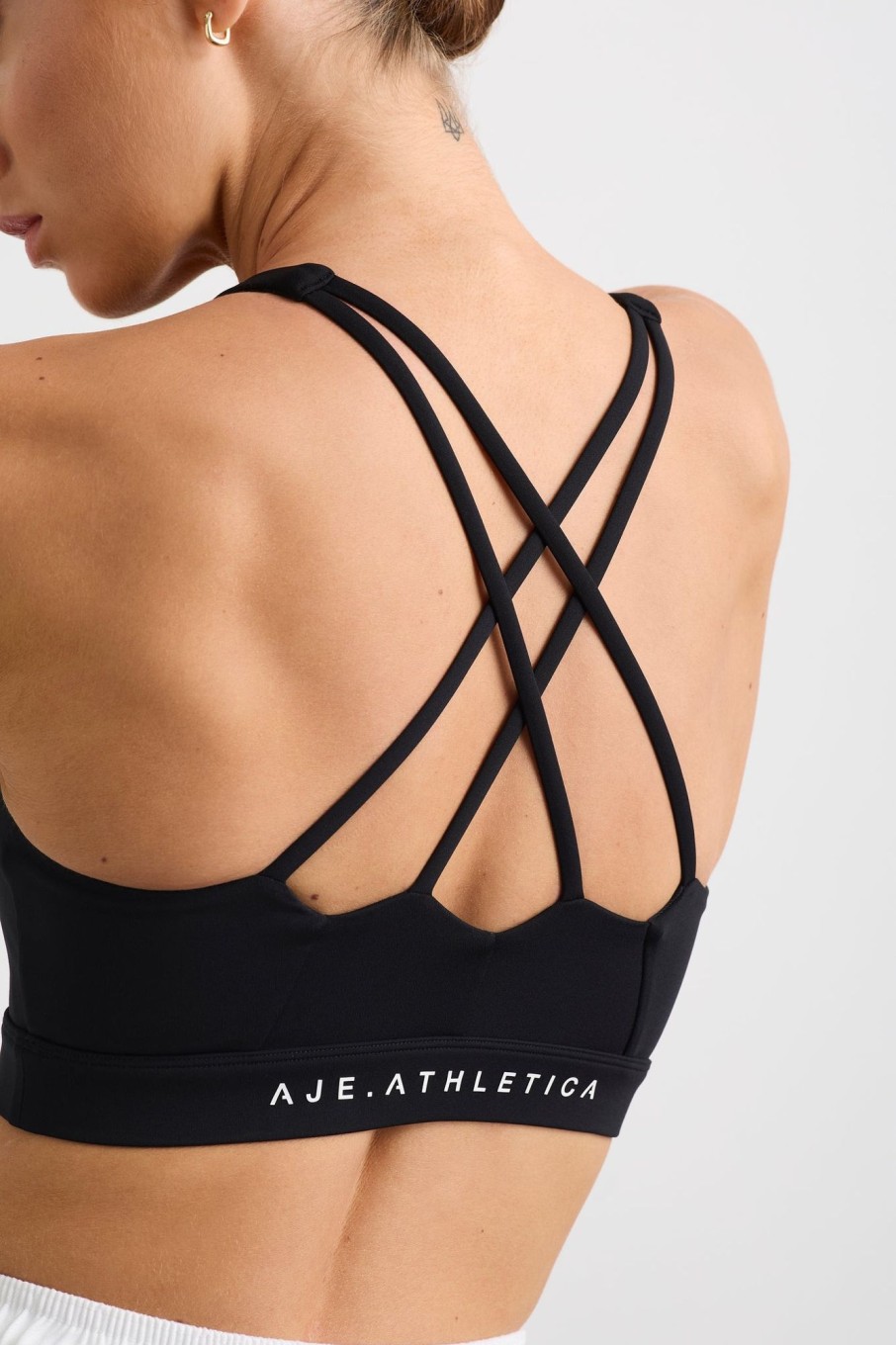 Tops Aje ATHLETICA | Ruched Crossback Bra 353 Black