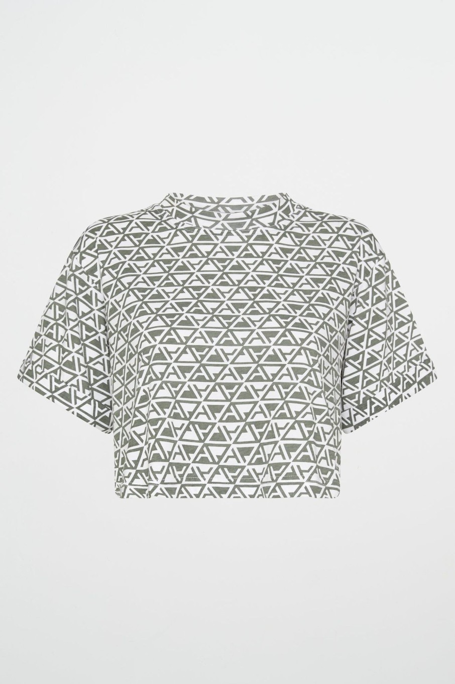 Tops Aje ATHLETICA | Geo Print Crop T-Shirt 105 Geo Print/White