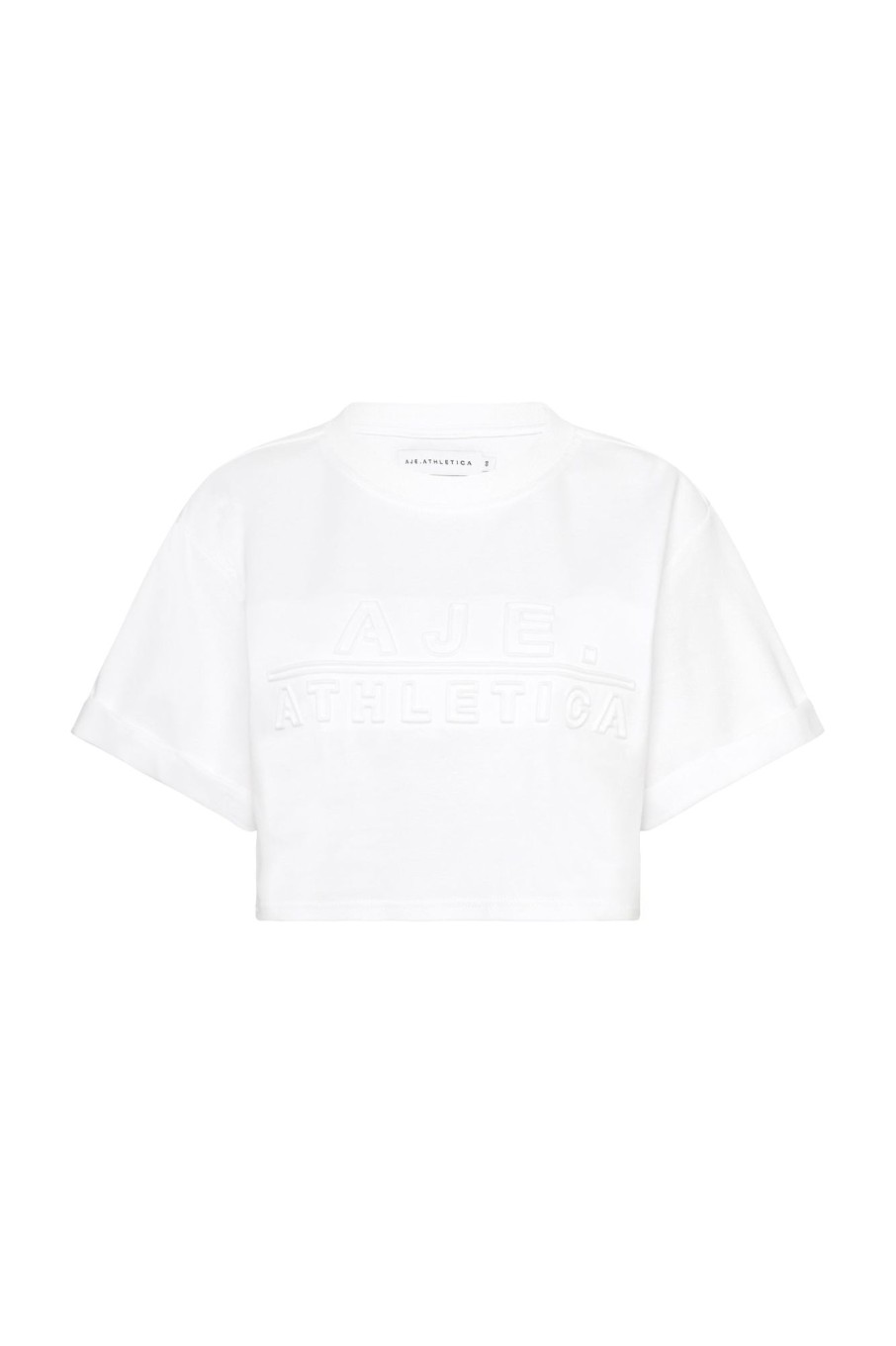 Tops Aje ATHLETICA | Cropped Embossed Classic Logo T-Shirt 105 White