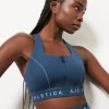 Tops Aje ATHLETICA | Zip Front Logotape Sports Bra 319 Midnight Blue/Steel Blue