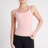 Tops Aje ATHLETICA | Cut Out Cross Back Tank Top 125 Rose Quartz/Rose Pink