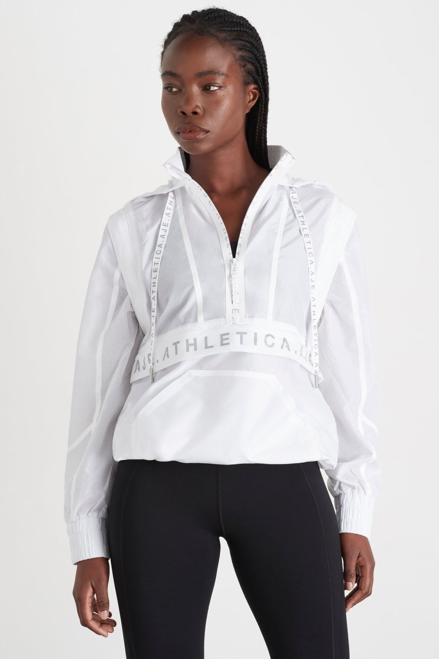 Outerwear Aje ATHLETICA | Convertible Windbreaker Jacket 701 White