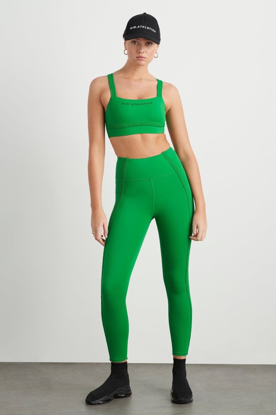 Bottoms Aje ATHLETICA | High Rise Braided 7/8 Legging 228 Vivid Green