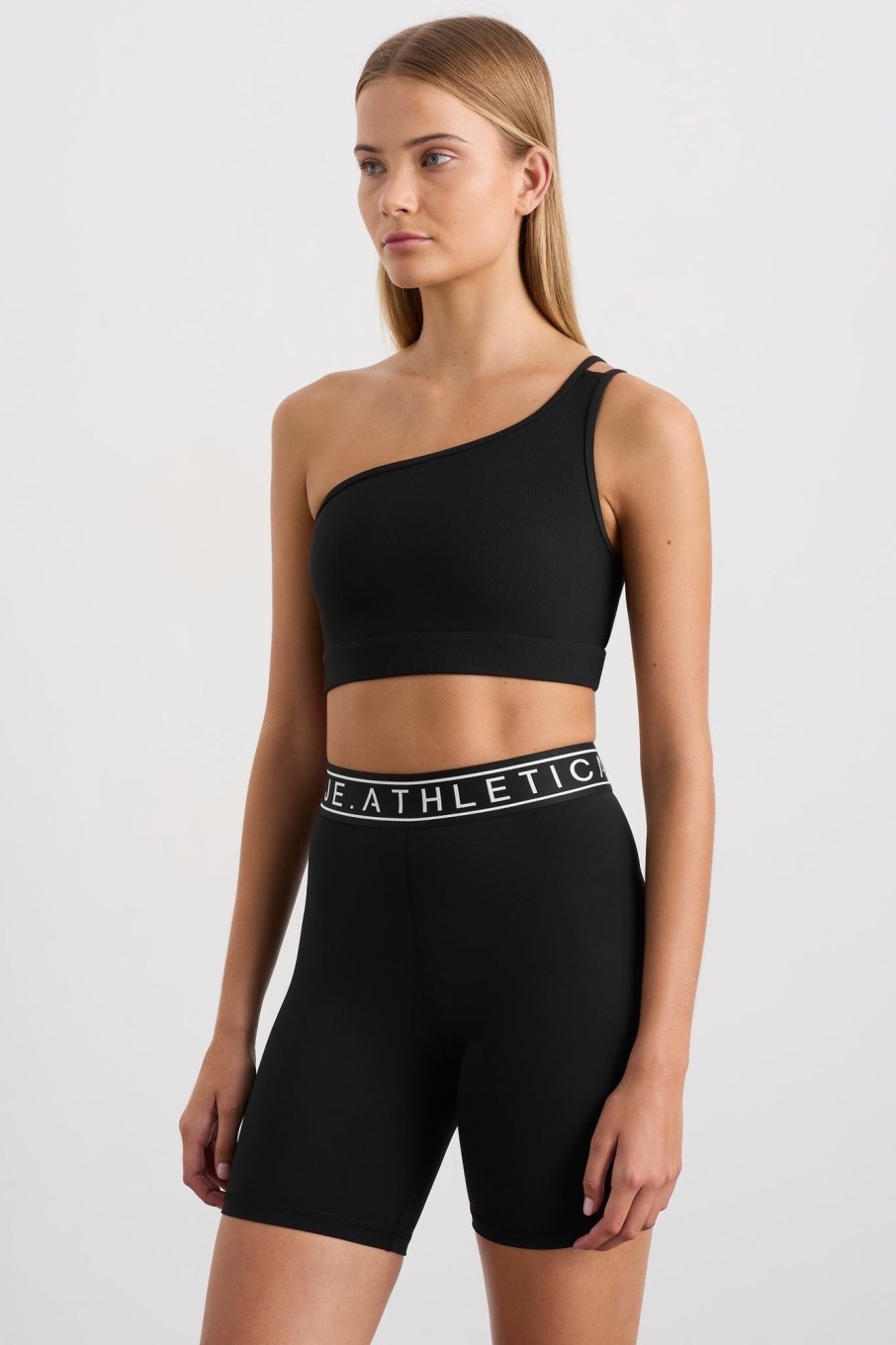 Tops Aje ATHLETICA | Asymmetric Ribbed Crop Top 386 Black