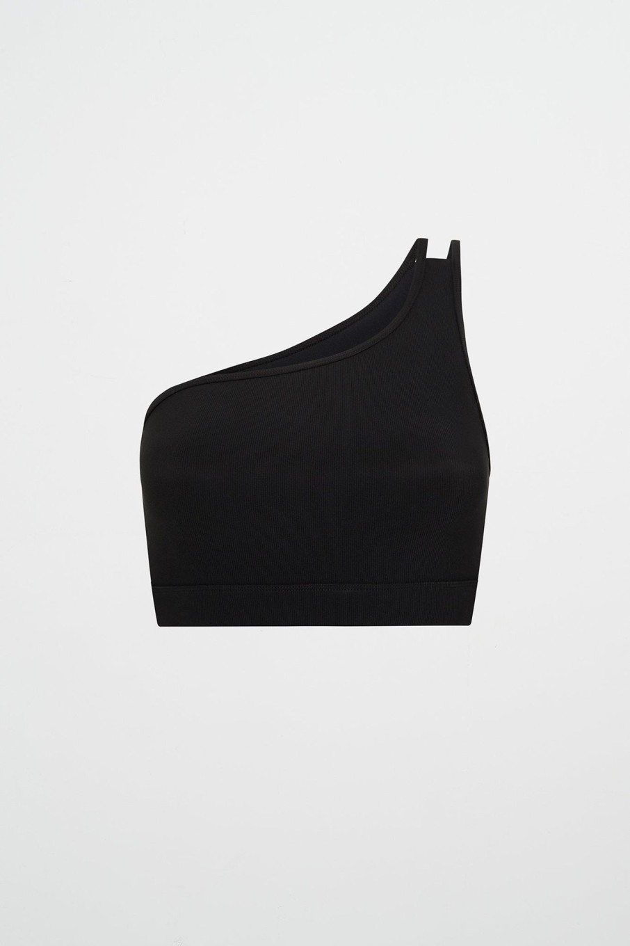 Tops Aje ATHLETICA | Asymmetric Ribbed Crop Top 386 Black