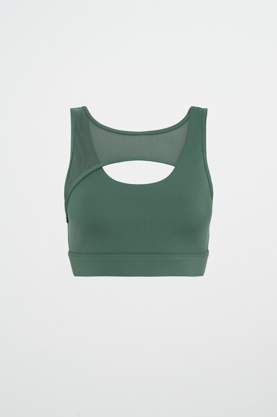 Tops Aje ATHLETICA | Mesh Keyhole Front Bra 371 Moss Green