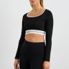 Tops Aje ATHLETICA | Seamless Long Sleeve Crop 356 Black