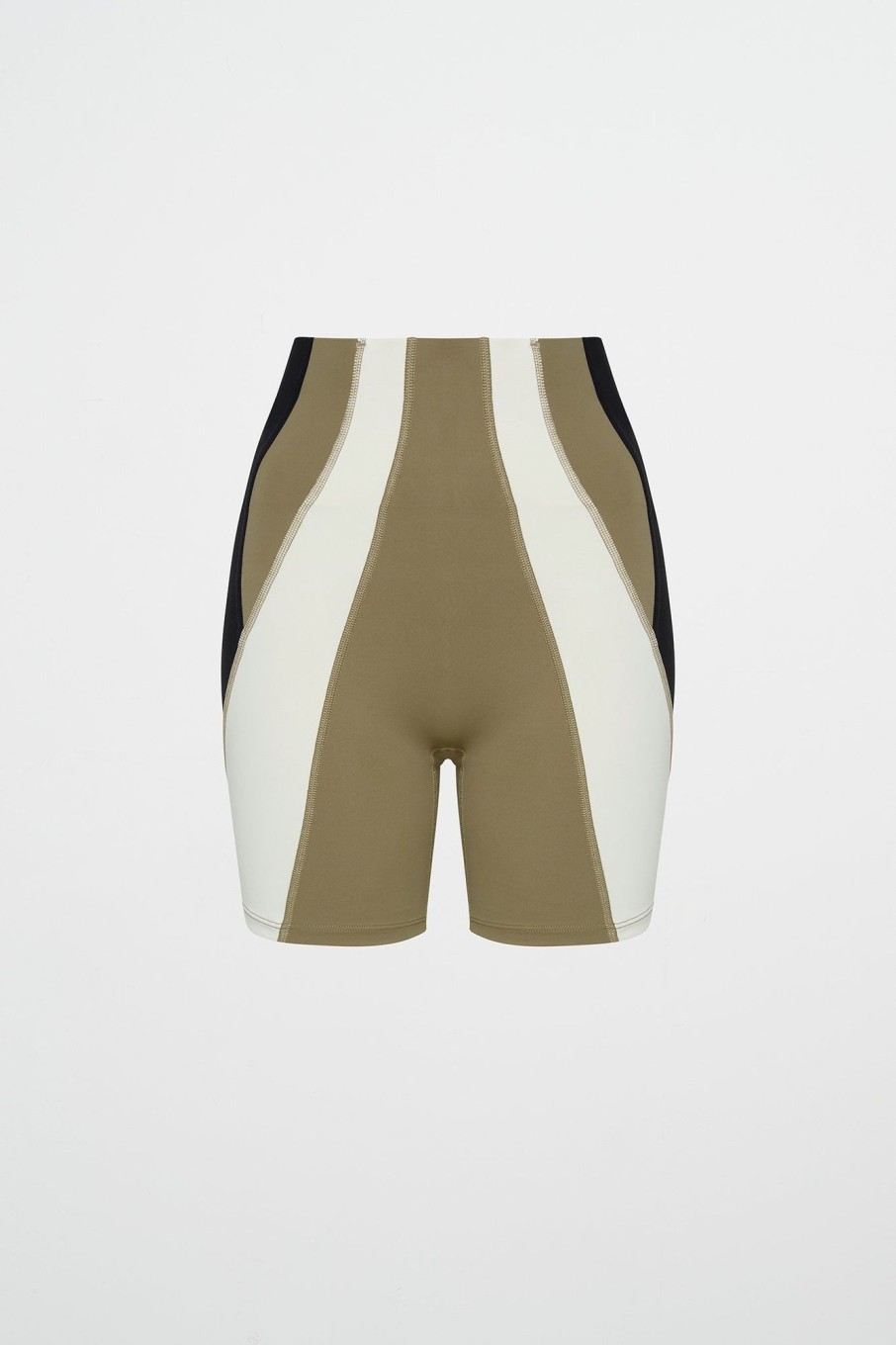 Bottoms Aje ATHLETICA | Panelled Bike Short 615 Soft Khaki Multi