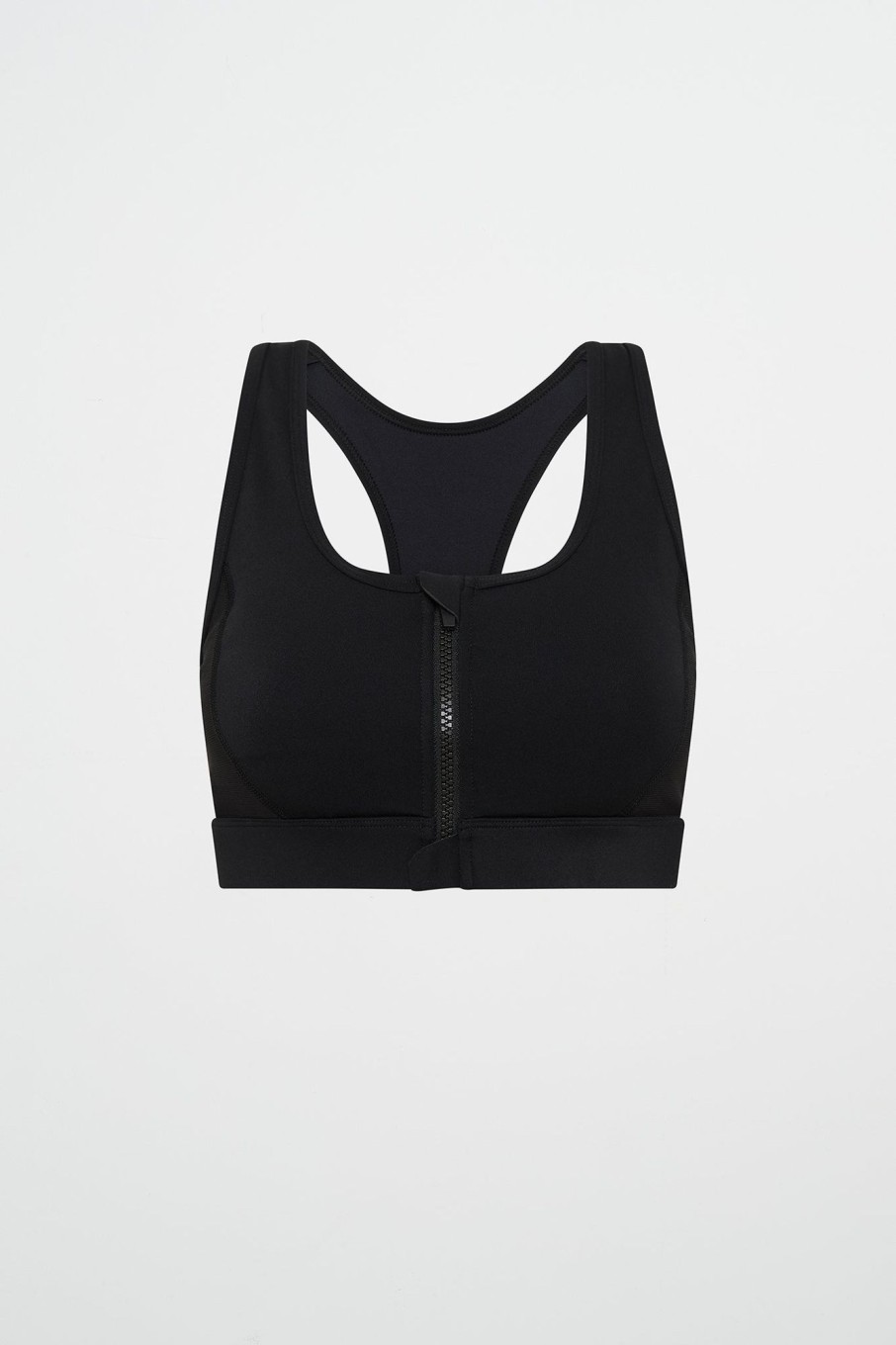 Tops Aje ATHLETICA | Ottoman Zip Front Bra 329 Black