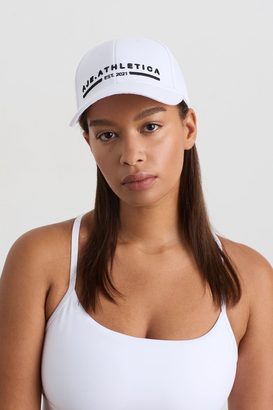 Accessories Aje ATHLETICA | Stacked Logo Cap 901 White/Black Logo