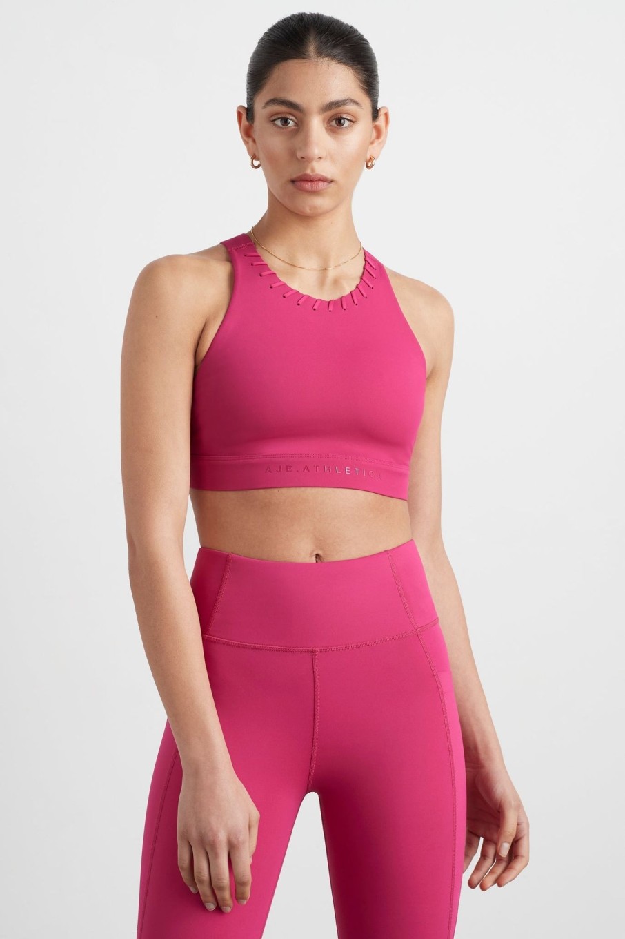 Tops Aje ATHLETICA | Whipstitch Crop Top 326 Berry