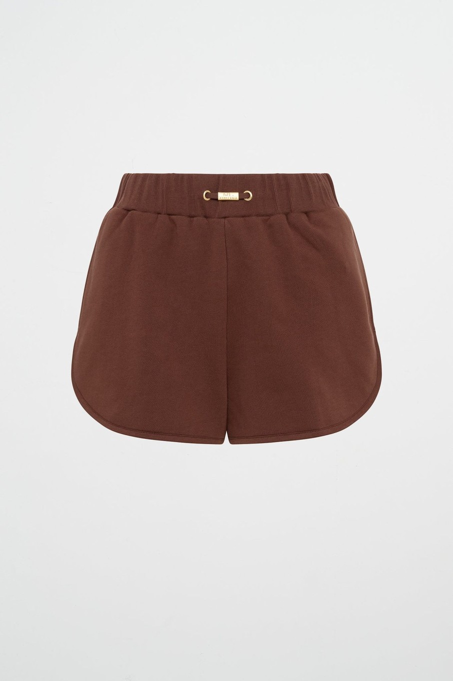 Bottoms Aje ATHLETICA | Cotton Crossover Shorts 603 Dark Chocolate Brown