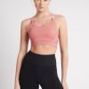 Tops Aje ATHLETICA | Adjustable Strap Logo Tape Sports Bra 321 Rose Pink/Rose Quartz