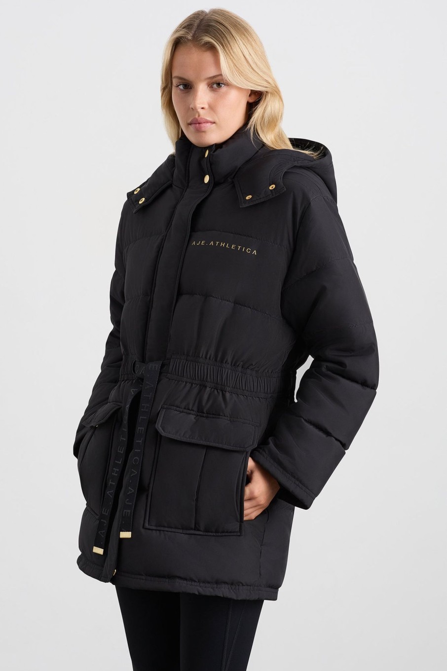 Outerwear Aje ATHLETICA | Puffer Jacket 025 Black/Gold