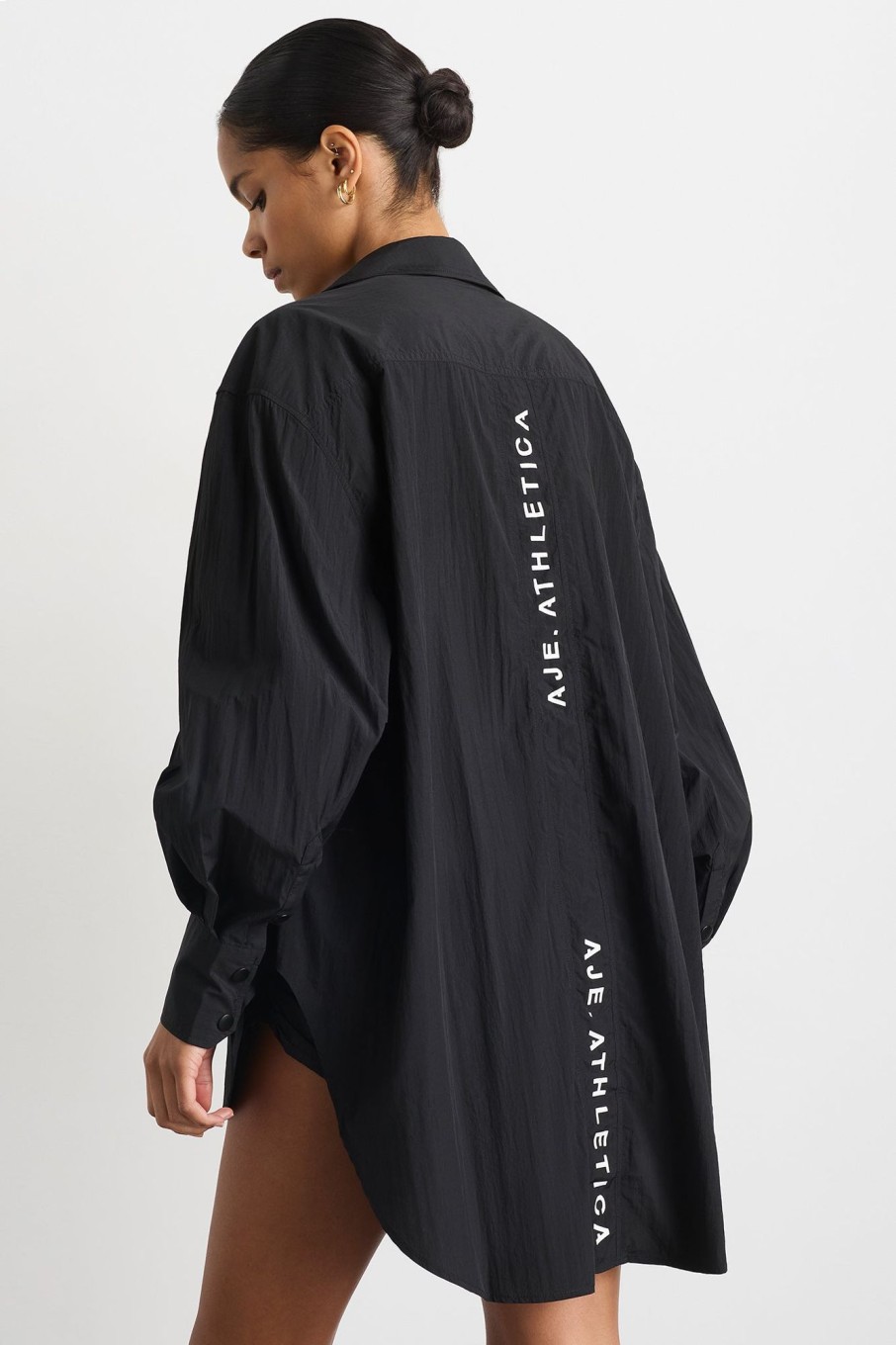 Tops Aje ATHLETICA | Windbreaker Shirt 406 Black/White