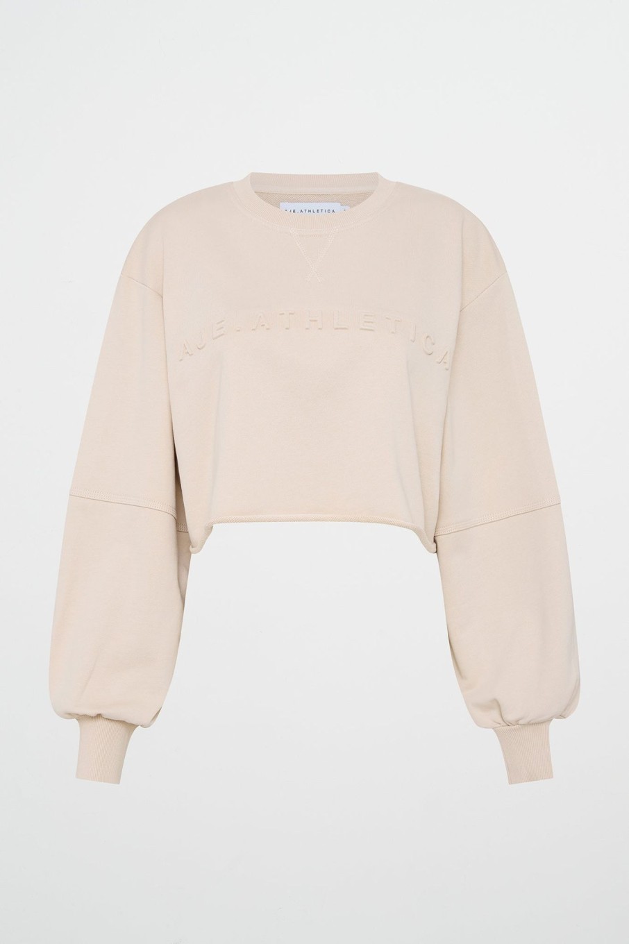 Outerwear Aje ATHLETICA | Terry Crop Top 413 Latte Beige