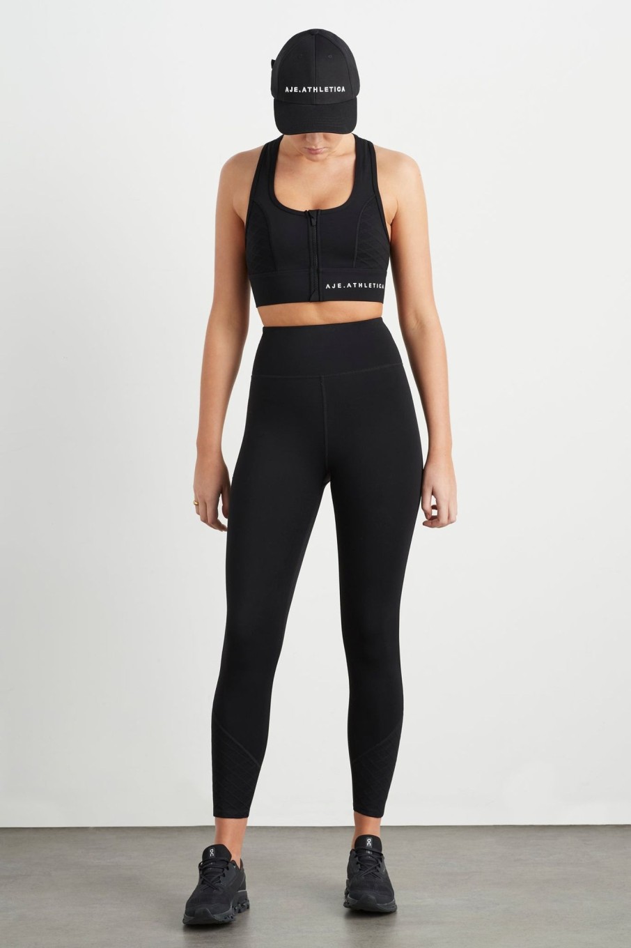 Bottoms Aje ATHLETICA | High Rise Quilted 7/8 Legging 229 Black/White