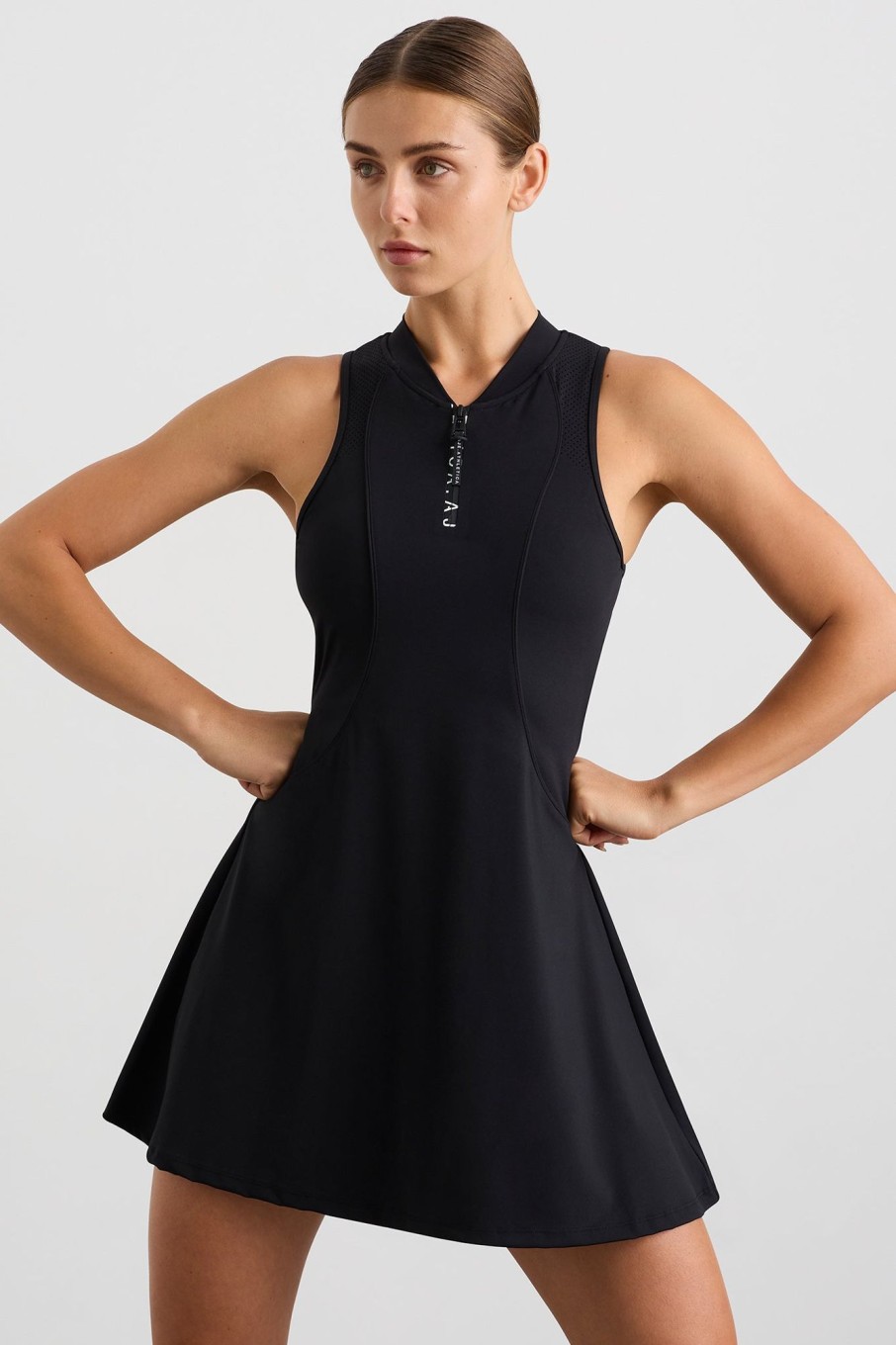 Outerwear Aje ATHLETICA | Active Tennis Dress Black/White Logo